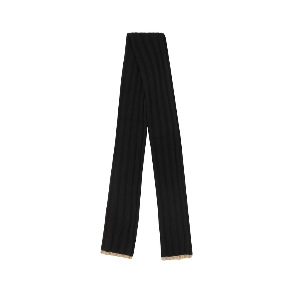 Brunello Cucinelli Black Cashmere Scarf Brunello Cucinelli