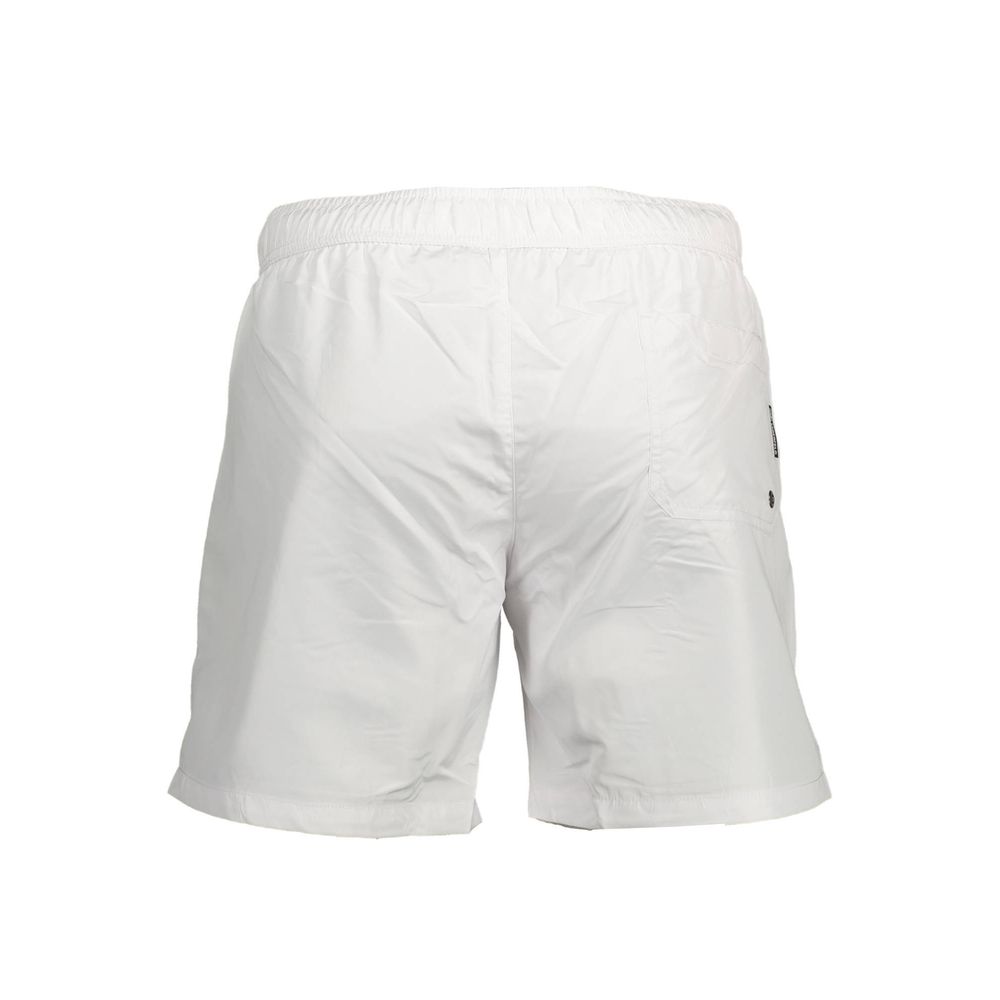 Karl Lagerfeld Bianco Polyester Men's Swim Boxer Karl Lagerfeld