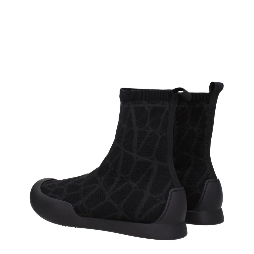 Valentino Garavani Black Fabric High Top Sneakers Valentino Garavani