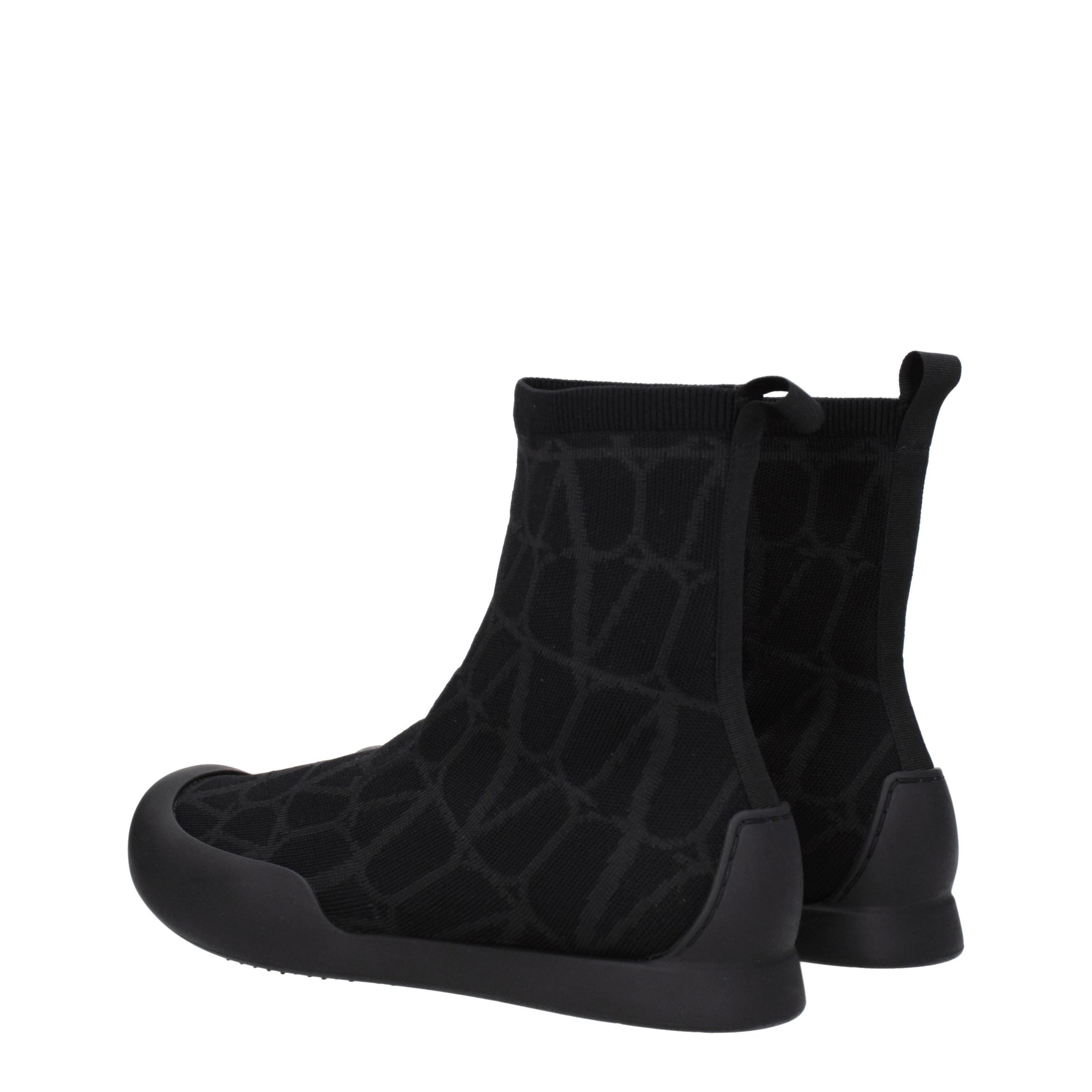 Valentino Garavani Black Fabric High Top Sneakers Valentino Garavani