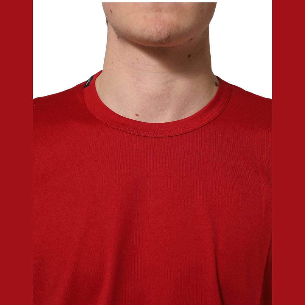 Dolce & Gabbana Red Goodluck 2023 Cotton Crew Neck T-shirt