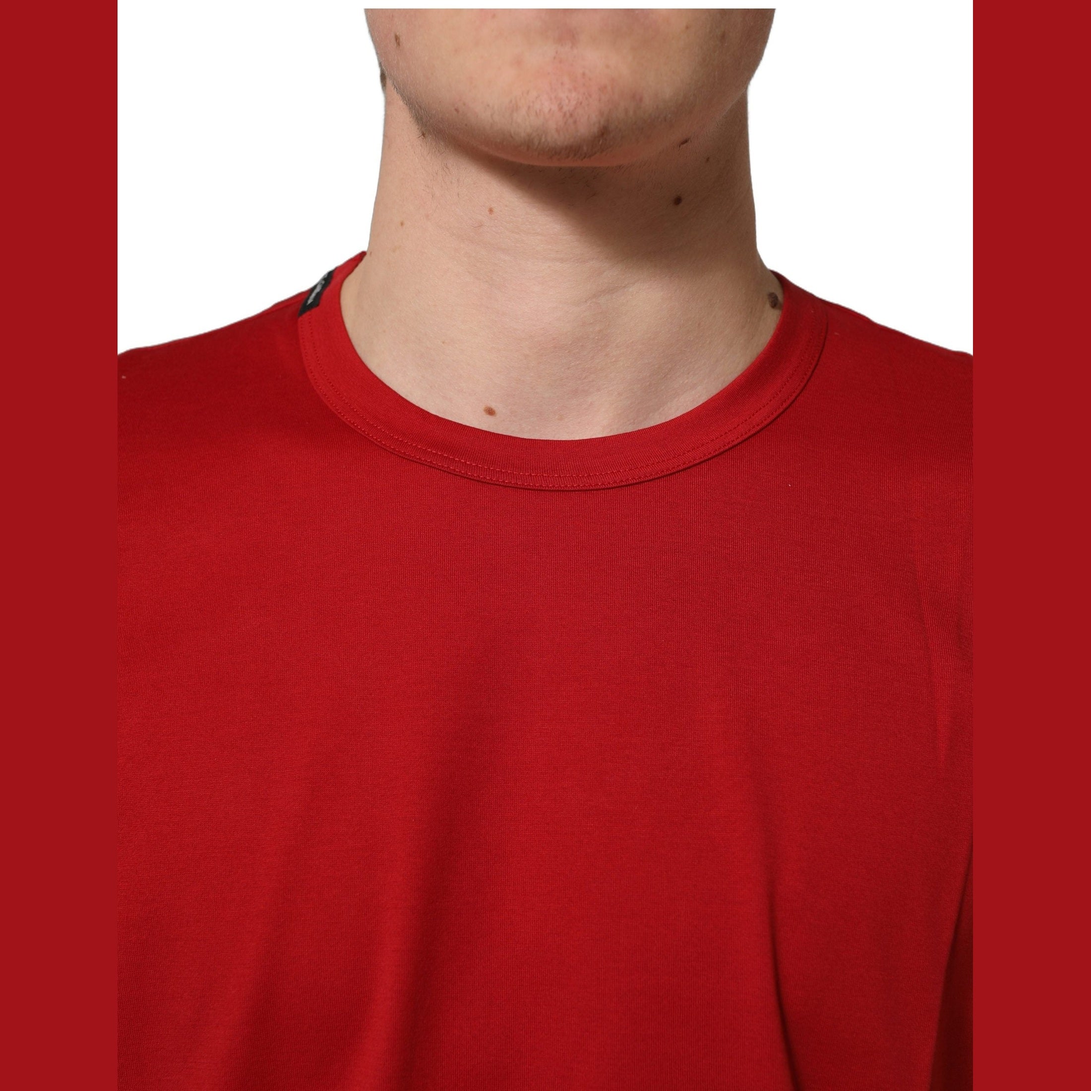 Dolce & Gabbana Red Goodluck 2023 Cotton Crew Neck T-shirt