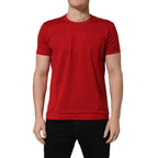 Dolce & Gabbana Red Goodluck 2023 Cotton Crew Neck T-shirt