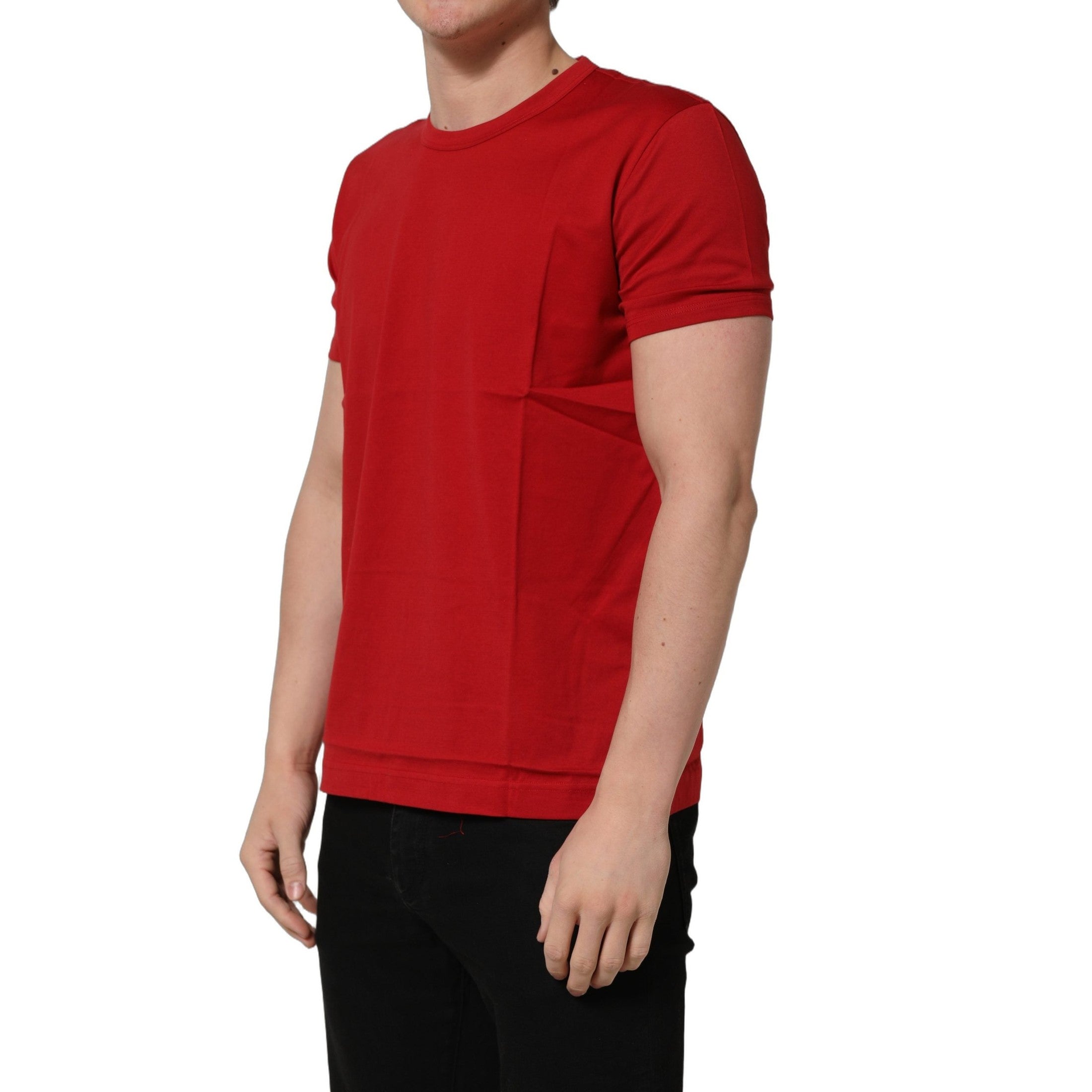 Dolce & Gabbana Red Goodluck 2023 Cotton Crew Neck T-shirt