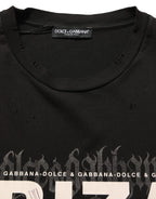 Dolce & Gabbana Black Tropical "IBIZA" Men Crew Neck T-shirt