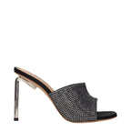 Off-White Black Satin Stiletto Heel Sandals Off-White