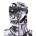 Dolce & Gabbana White Jersey Graffiti Print Balaclava Hood Sweater
