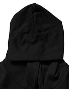 Dolce & Gabbana #dgfamily Black Cotton Hooded Men Sweatshirt Sweater