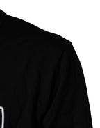 Dolce & Gabbana Black Graphic Logo Crew Neck Wool Pullover Sweater Dolce & Gabbana