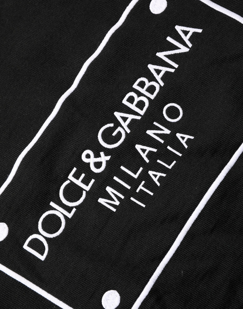 Dolce & Gabbana Black Graphic Logo Crew Neck Wool Pullover Sweater Dolce & Gabbana