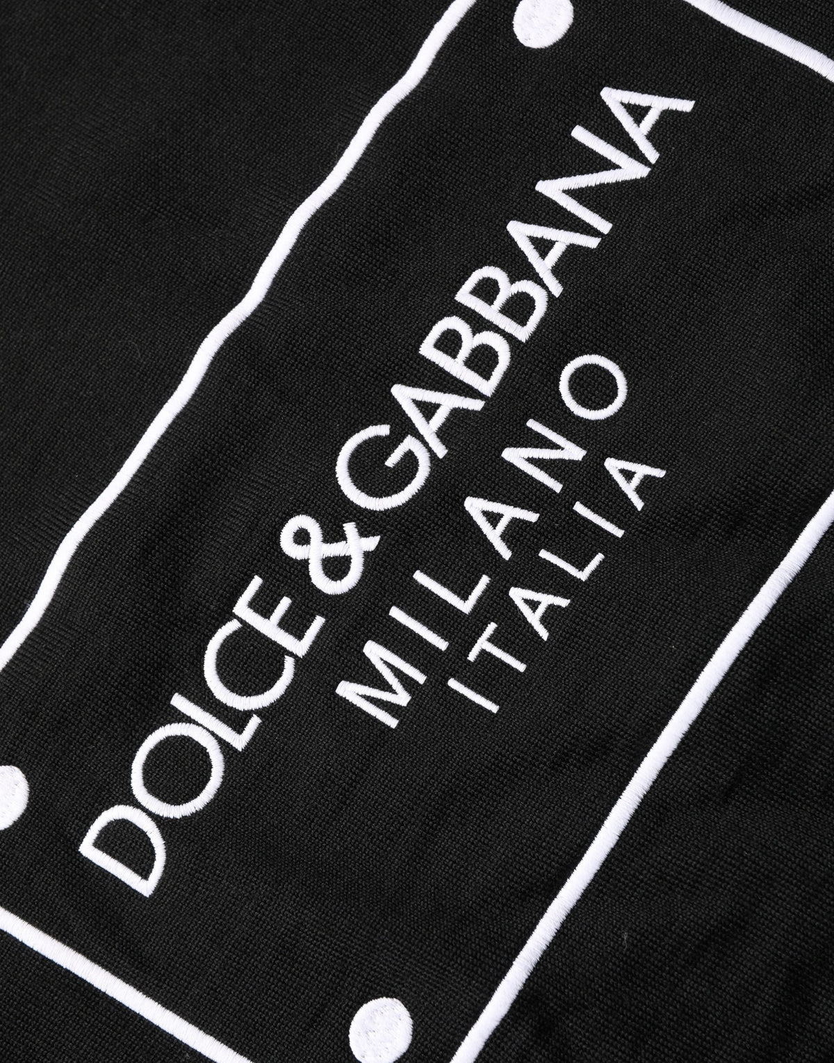 Dolce & Gabbana Black Graphic Logo Crew Neck Wool Pullover Sweater Dolce & Gabbana