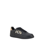 Burberry Black Calf Leather Bos Taurus Low Top Sneakers - Eljoys Fashion 