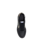 Burberry Black Calf Leather Bos Taurus Low Top Sneakers - Eljoys Fashion 