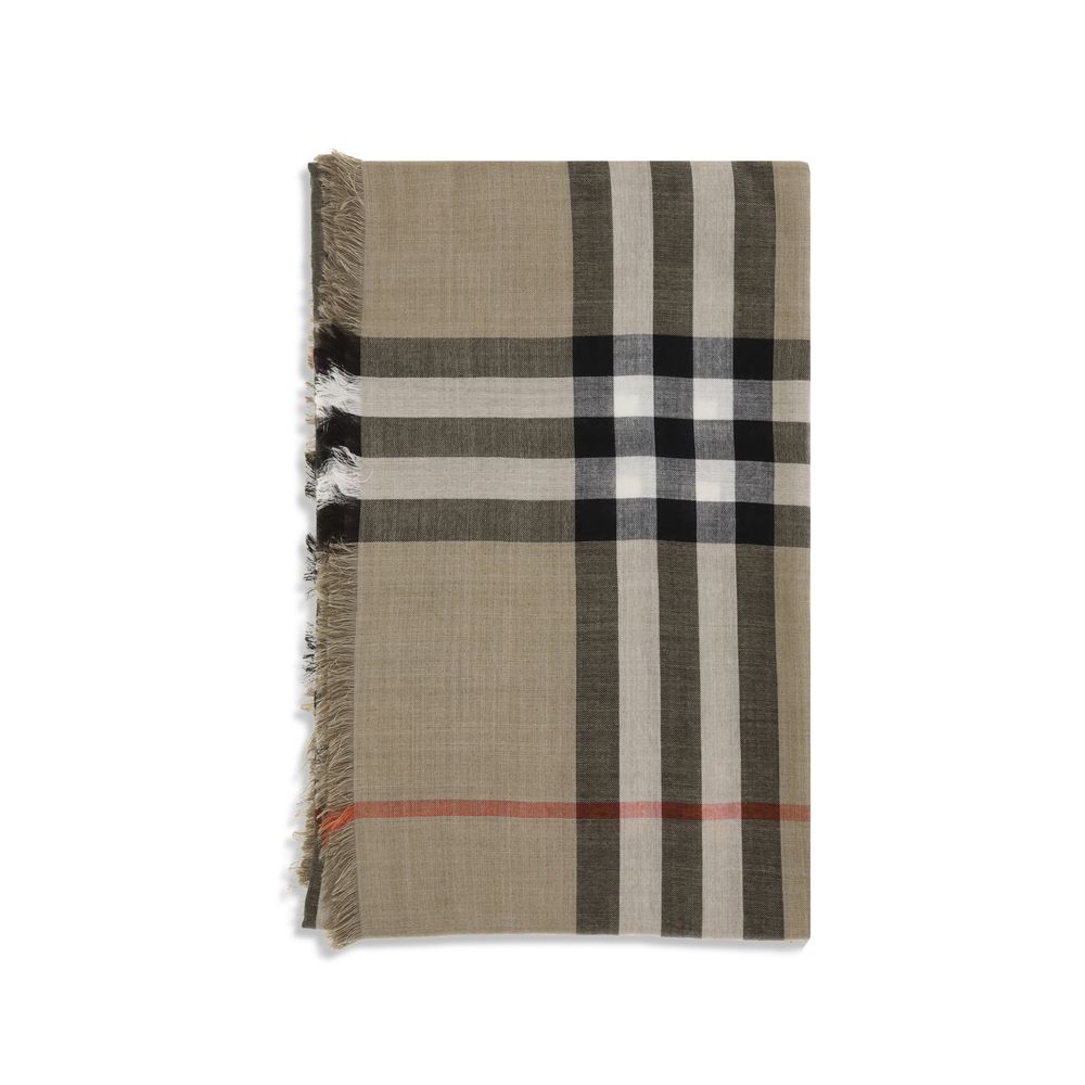 Burberry Beige Wool Oves Aries Scarf - Eljoys Fashion 
