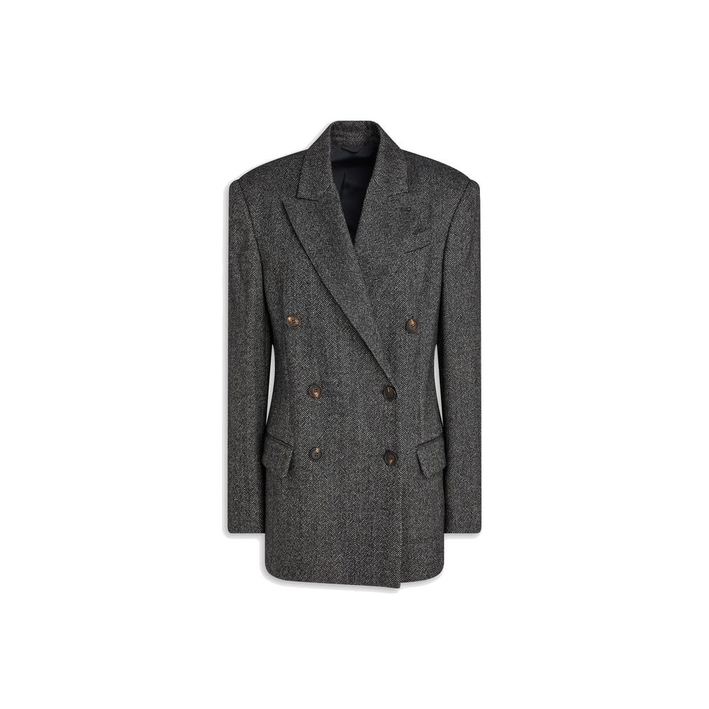 Brunello Cucinelli Black Elastane Blazer Brunello Cucinelli