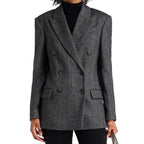 Brunello Cucinelli Black Elastane Blazer Brunello Cucinelli
