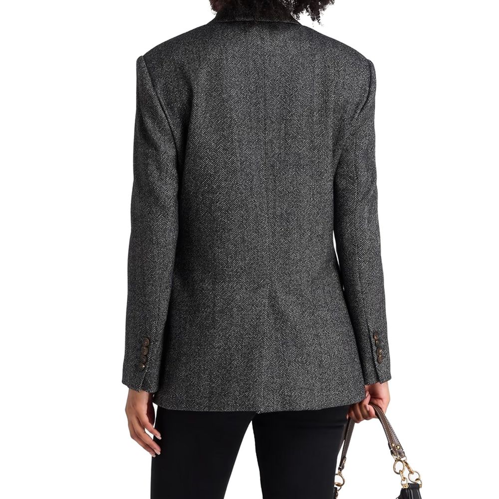Brunello Cucinelli Black Elastane Blazer Brunello Cucinelli