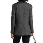 Brunello Cucinelli Black Elastane Blazer Brunello Cucinelli