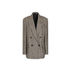 Brunello Cucinelli Brown Alpaca Leather Blazer Brunello Cucinelli