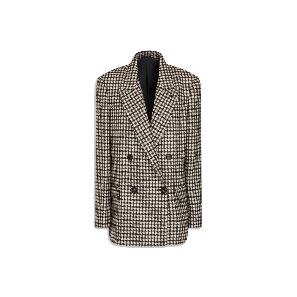 Brunello Cucinelli Brown Alpaca Leather Blazer Brunello Cucinelli