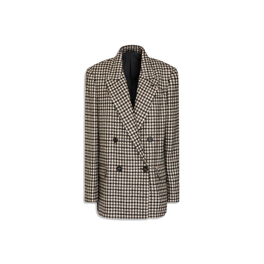 Brunello Cucinelli Brown Alpaca Leather Blazer Brunello Cucinelli