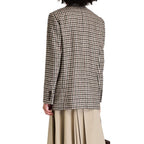Brunello Cucinelli Brown Alpaca Leather Blazer Brunello Cucinelli