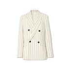 Brunello Cucinelli White Wool Blazer Brunello Cucinelli