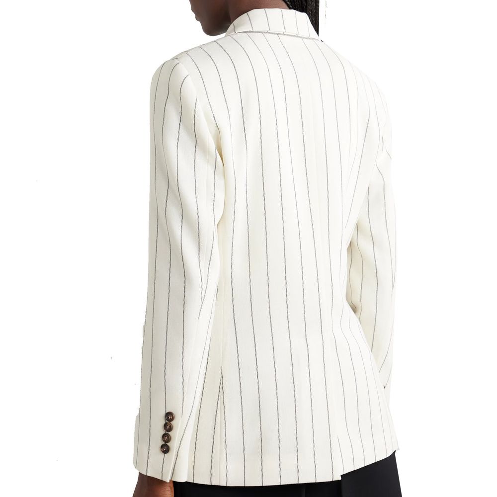 Brunello Cucinelli White Wool Blazer Brunello Cucinelli
