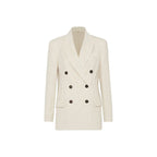 Brunello Cucinelli White Cotton Blazer Brunello Cucinelli