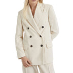 Brunello Cucinelli White Cotton Blazer Brunello Cucinelli