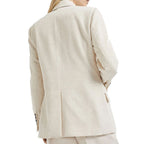 Brunello Cucinelli White Cotton Blazer Brunello Cucinelli