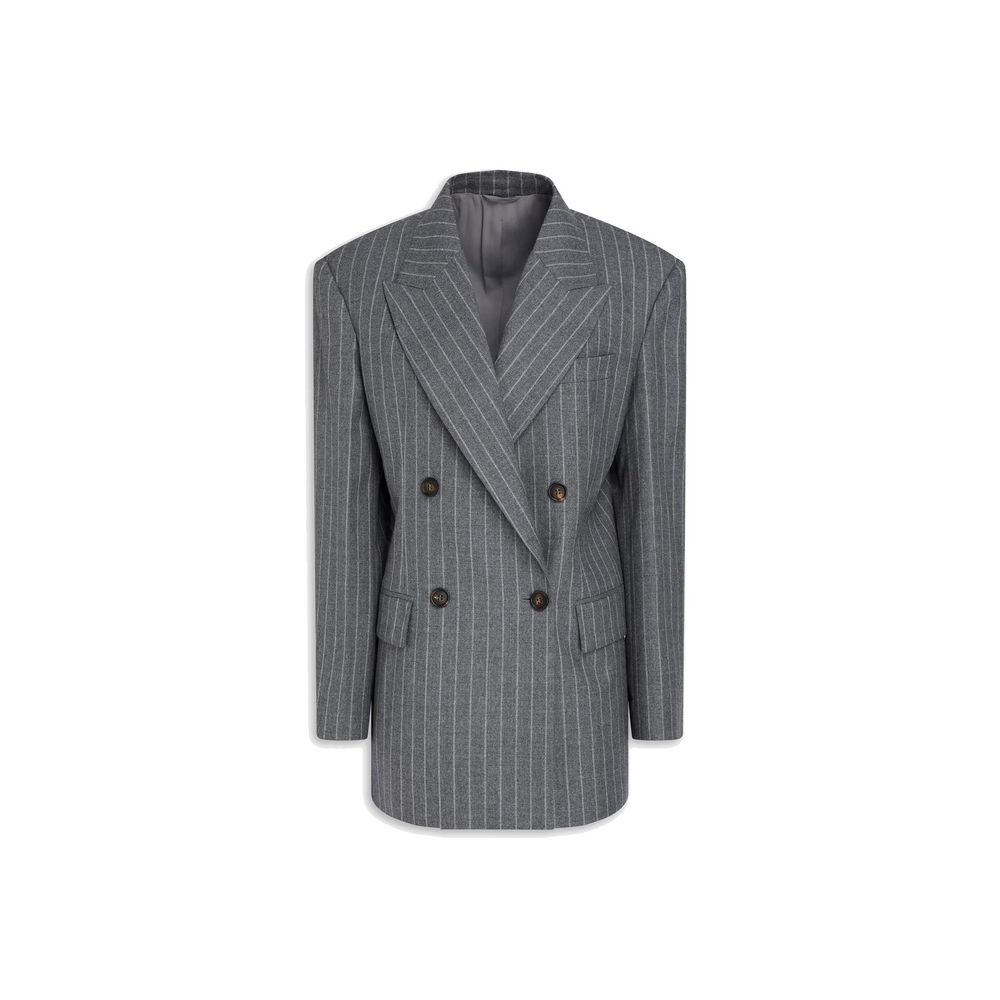 Brunello Cucinelli Gray Virgin Wool Blazer Brunello Cucinelli