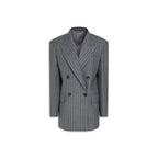 Brunello Cucinelli Gray Virgin Wool Blazer Brunello Cucinelli