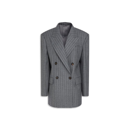 Brunello Cucinelli Gray Virgin Wool Blazer Brunello Cucinelli