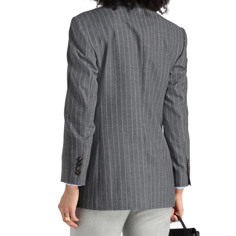 Brunello Cucinelli Gray Virgin Wool Blazer Brunello Cucinelli