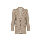 Brunello Cucinelli Beige Cashmere Blazer Brunello Cucinelli