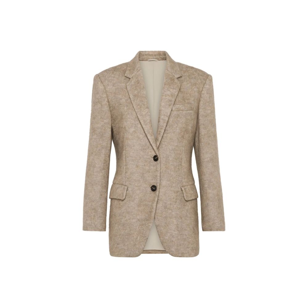 Brunello Cucinelli Beige Cashmere Blazer Brunello Cucinelli