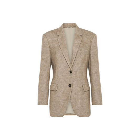 Brunello Cucinelli Beige Cashmere Blazer Brunello Cucinelli
