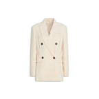 Brunello Cucinelli White Cotton Blazer Brunello Cucinelli