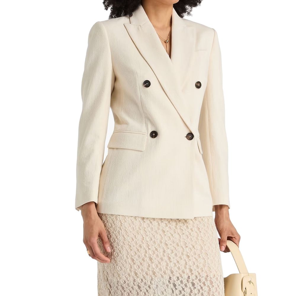 Brunello Cucinelli White Cotton Blazer Brunello Cucinelli