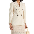 Brunello Cucinelli White Cotton Blazer Brunello Cucinelli