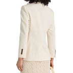 Brunello Cucinelli White Cotton Blazer Brunello Cucinelli