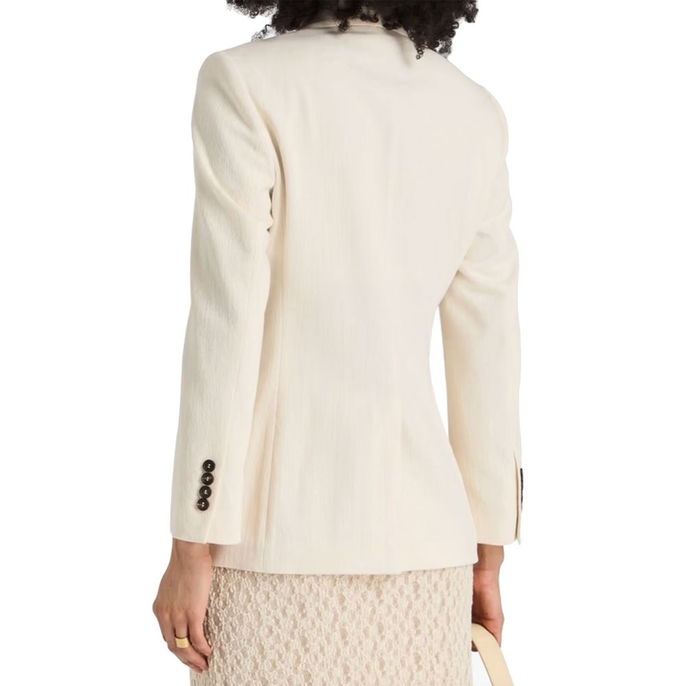 Brunello Cucinelli White Cotton Blazer Brunello Cucinelli