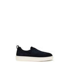 Santoni Blue Calf Leather Bos Taurus Sneakers