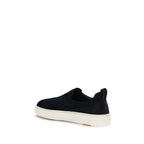 Santoni Blue Calf Leather Bos Taurus Sneakers