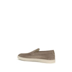 Brunello Cucinelli Gray Calf Leather Bos Taurus Slip-On Loafers Brunello Cucinelli