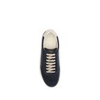 Brunello Cucinelli Brown Calf Leather Bos Taurus Low Top Sneakers