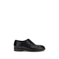 Santoni Black Calf Leather Bos Taurus Oxfords And Derbies Santoni