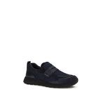 Prada Blue Calf Leather Bos Taurus Athletic Sneakers