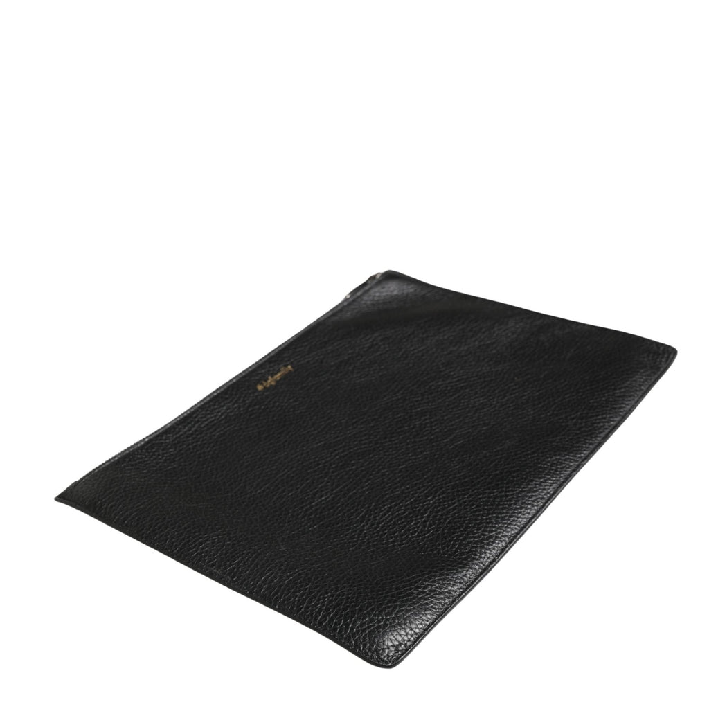 Dolce & Gabbana Black #DGFamily Embellished Leather Clutch Borse Bag